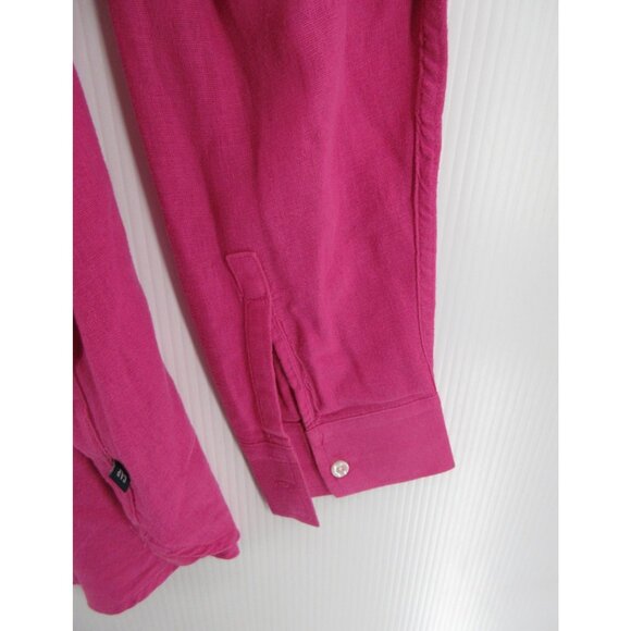 Gap Top XXL Linen Blend Tunic Shirt Button Down Pocket Preppy Woven - Picture 3 of 11